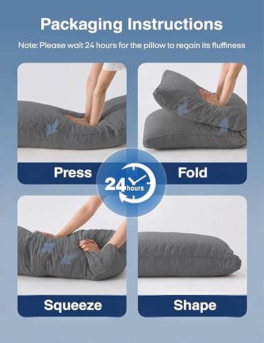 Long Body Pillow with Adjustable Shredded Memory Foam - 20x54 Inch