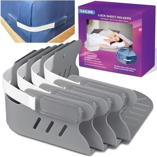 Heavy Duty Bed Sheet Holder Straps - Anti-Slip Corner Fasteners, 4 Pack
