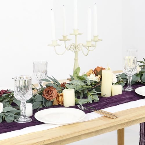 FUHSY Purple Cheesecloth Table Runner 10 Pack FT Long Gauze Cheese