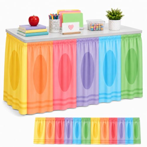 Cinrobiye Classroom Desk Skirt 14FT x 30 Inch for Teacher Desks & Tables