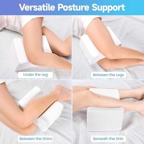 Cooling Gel Knee Pillow for Side Sleepers - Memory Foam & Breathable Cover