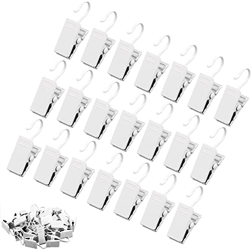 120-Piece Small White Metal Curtain Clip Hooks for Hanging Decor and Photos