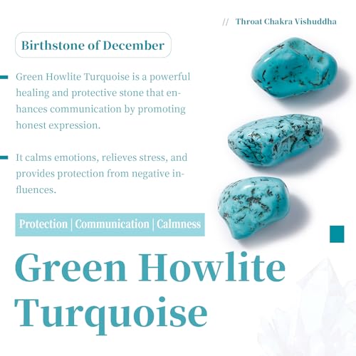 Howlite Turquoise Tumbled Chip Stones - 1 lb Irregular Crushed Crystals