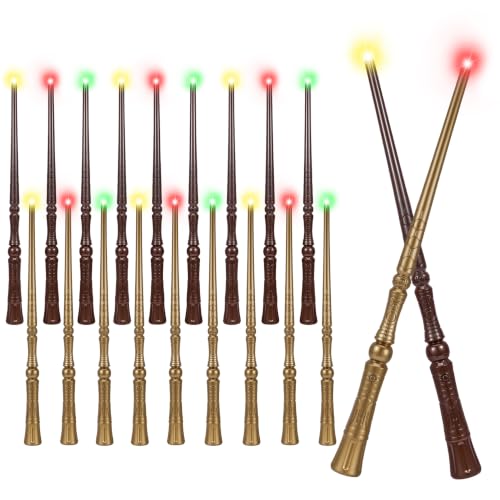 Light Up Wizard Magic Wands Bulk with 3 Colors & Sounds - Assorted (20 Pcs)