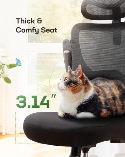 Ergonomic High Back Mesh Office Chair with Adjustable Lumbar & 3D Armrests