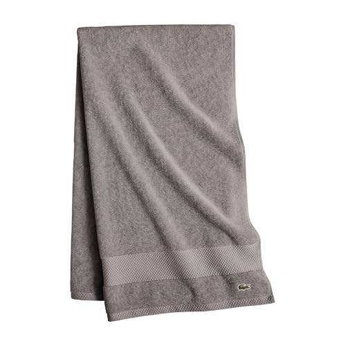Lacoste Heritage 100% Supima Cotton Bath Sheet 35x70 Meteorite – Soft, Durable & Absorbent