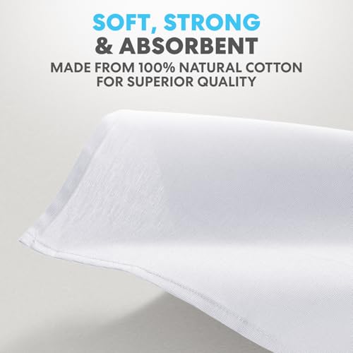 100% Cotton Flour Sack Kitchen Towels 24x24 Inch - 12 Pack Lint-Free Set