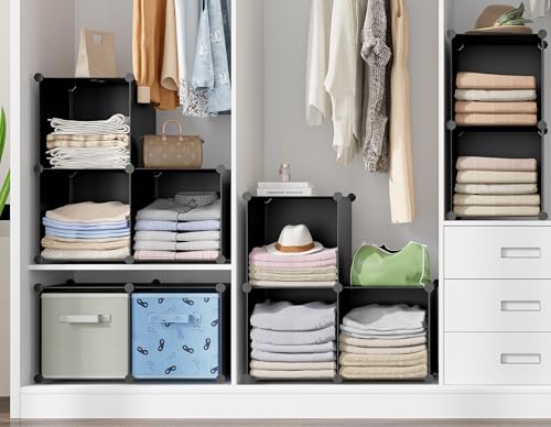 6-Cube Storage Organizer Modular Stackable Closet Cubby Shelf Unit