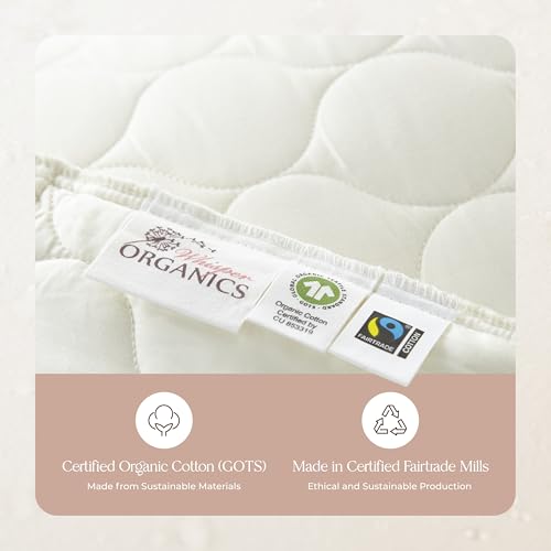 Organic Cotton Quilted Pillow Protectors with Zipper - Standard, 2-Pack
