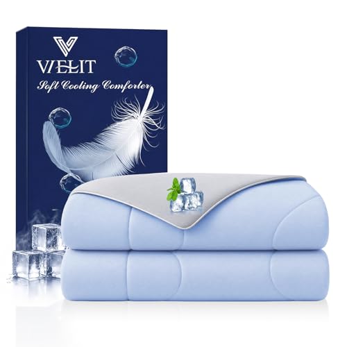 Cooling Comforter Queen Size - Lightweight Soft Blanket for Hot Sleepers