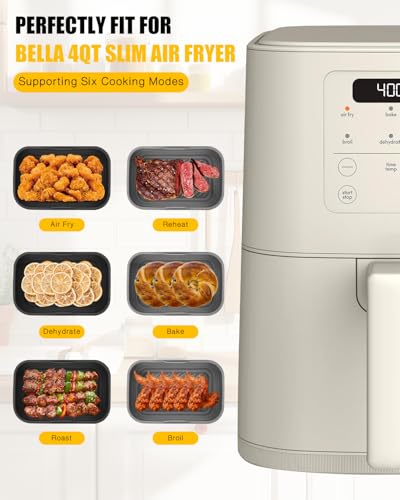 Collapsible Silicone Air Fryer Liners 2-Pack, Nonstick Reusable Basket
