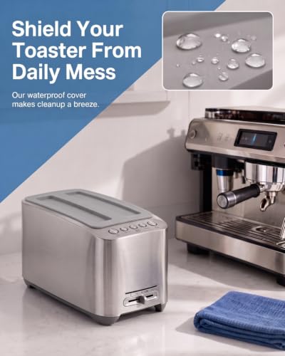 2-Slice Silicone Toaster Slot Cover, 10.7" Washable Dust Proof Lid