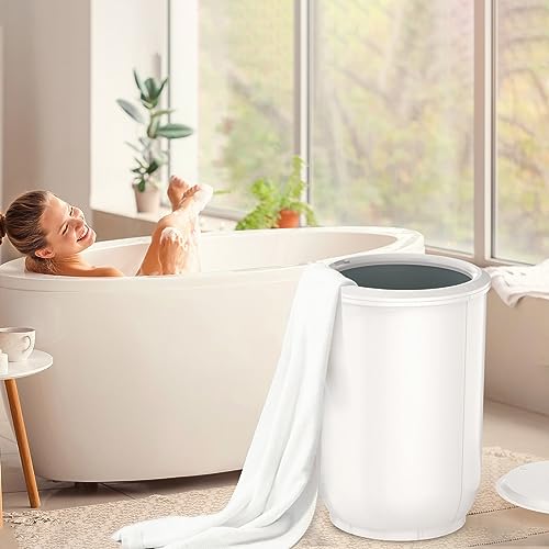 Flyhit Snow White Large Heated Towel Warmer for Bathroom - Auto Shut Off, Fits Up to Two Oversized Towels