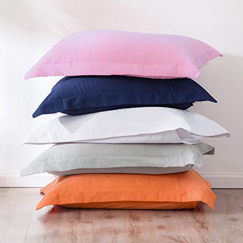 Microfiber Standard Pillow Shams Set of 2 - Navy Blue Envelope Closure