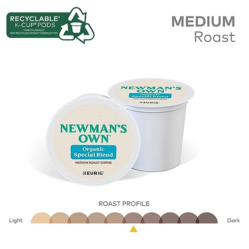 Newman's Own Organic Special Blend Medium Roast Coffee Pods, 48 Count