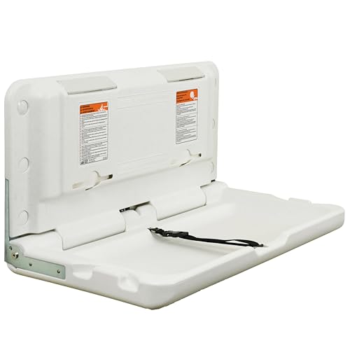 Horizontal Wall-Mounted Baby Changing Station, ADA Compliant Fold-Down Table