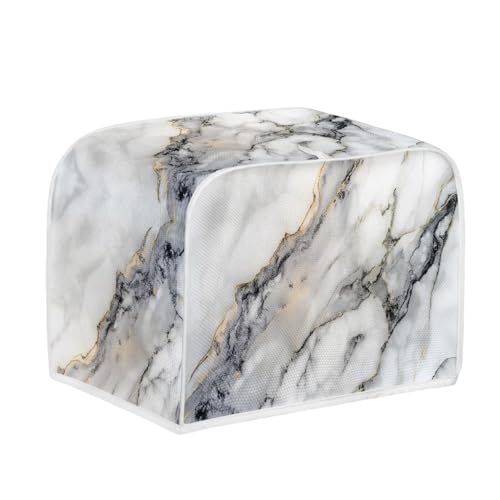 4-Slice Toaster Dust Cover, Marble Pattern Kitchen Appliance Protector