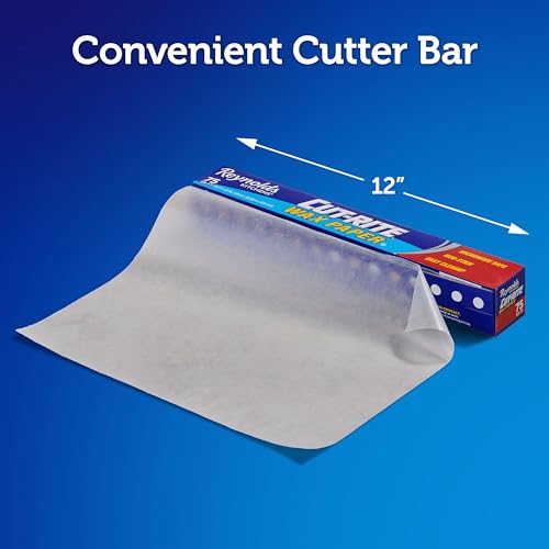 Green Wax Paper Roll with Built-In Cutter - 75 Sq Ft Food Wrap