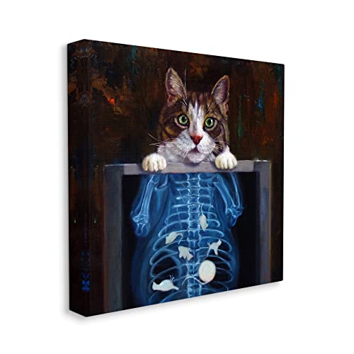 Stupell Industries Funny Cat X-Ray Mice Canvas Wall Art, Design by Lucia Heffernan
