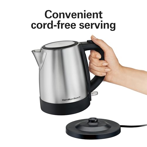 1 Liter Electric Tea Kettle - Fast Boiling Stainless Steel Hot Water Boiler