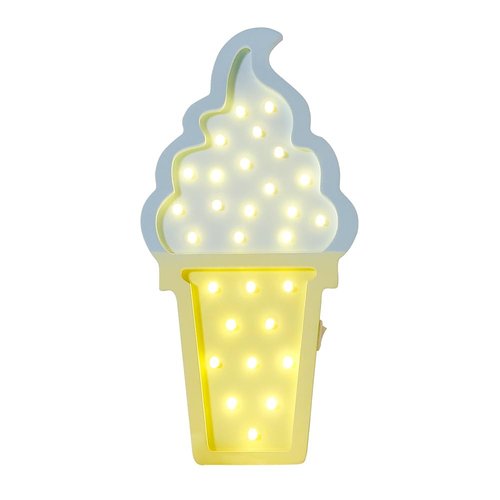 Sweet FanMuLin Ice Cream Valentine Romance Atmosphere Light, Party Wedding Birthday Party Decoration Kids' Room Battery Operated LED Night Lights (Blue and Yellow)