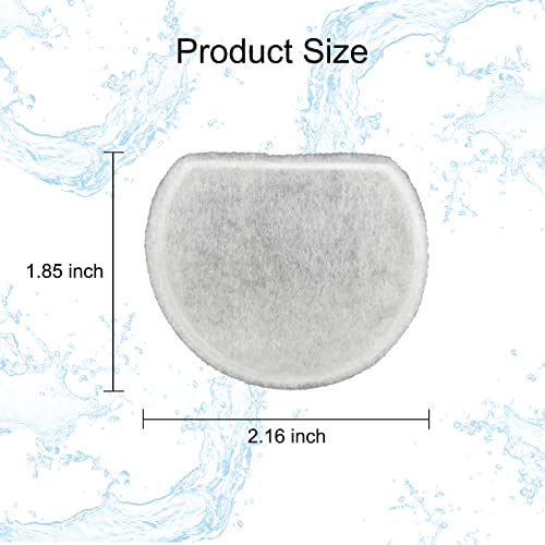Pet Water Fountain Replacement Filters - 16 Pack (8 Carbon, 8 Foam)