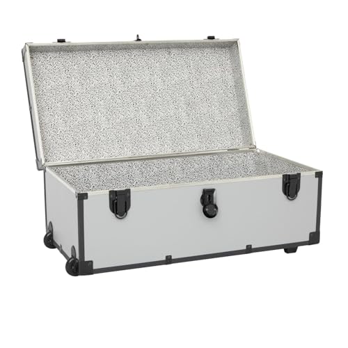 30-Inch Under-Bed Storage Trunk with Locking Latch and Wheels