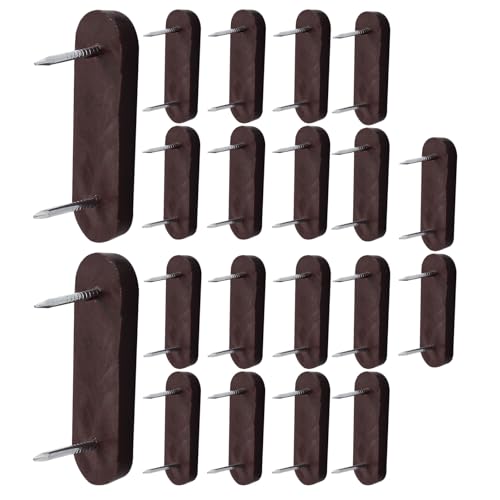 20-Pack Brown Plastic Head Double Pins for Bed Skirts & Furniture
