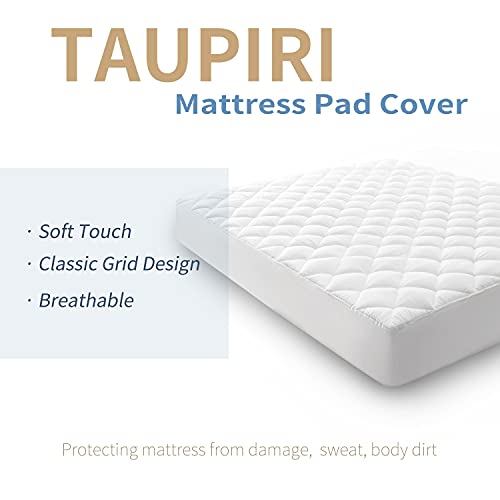 Quilted Mattress Pad Cover with Deep Pocket, White - Cooling Topper