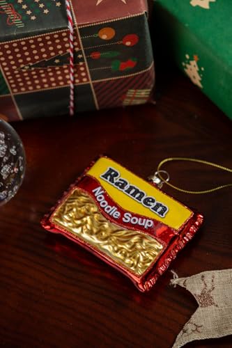 2PCS Glass Ramen Noodles Christmas Ornaments for Holiday Tree Decor