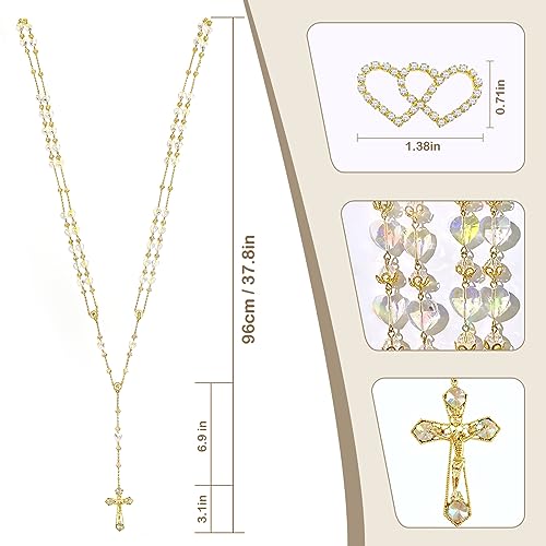 Crystal Wedding Lasso with Unity Cross and Heart Presentation Box
