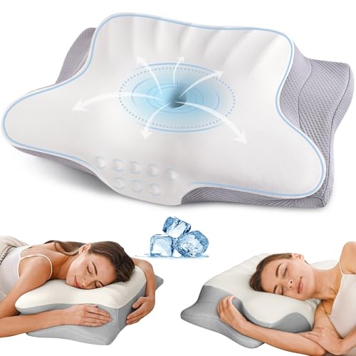 Cervical Neck Pillow for Pain Relief - Ergonomic Memory Foam Support