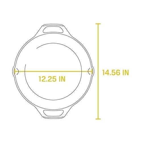 Lodge 12 Inch Pre-Seasoned Cast Iron Skillet - Dual Assist Handles - Use in the Oven, on the Stove, on the Grill, or Over a Campfire - Black
