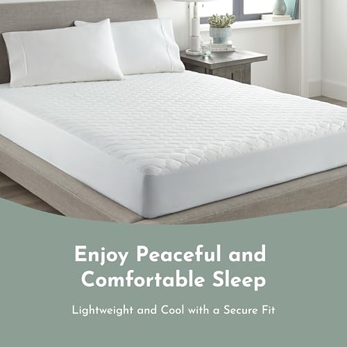Treescend Organic Cotton Mattress Protector - Quilted Deep Pocket Pad