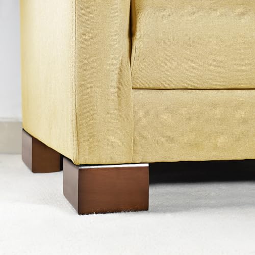 Solid Wood L-Shaped Furniture Legs & Bed Risers for Sofa & Cabinet - 4 Pack