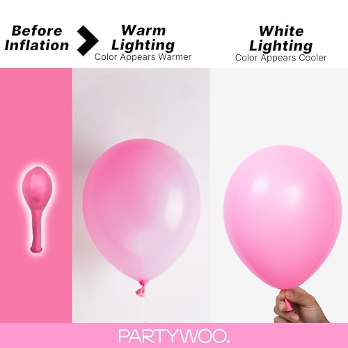 PartyWoo Matte Pink Balloon Garland Kit 127 Pcs Assorted Sizes
