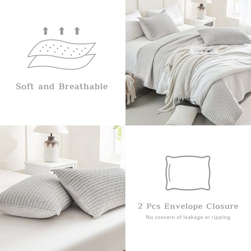 CozyTide Oversized King Quilt Set - 3-Piece Stone-Washed Cotton Bedspread