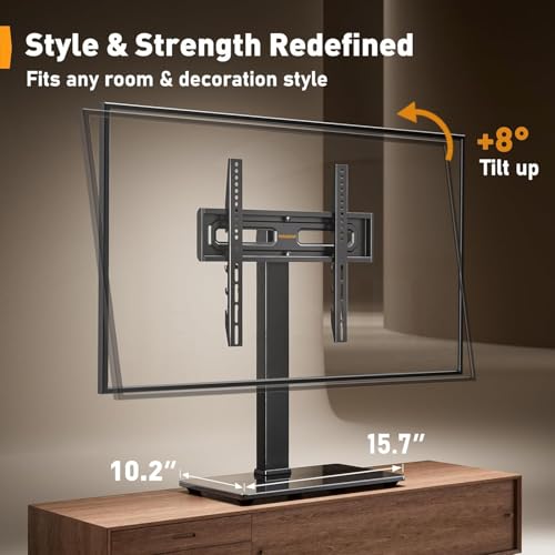 Universal Swivel TV Stand Base for 32-70 Inch TVs - Height Adjustable