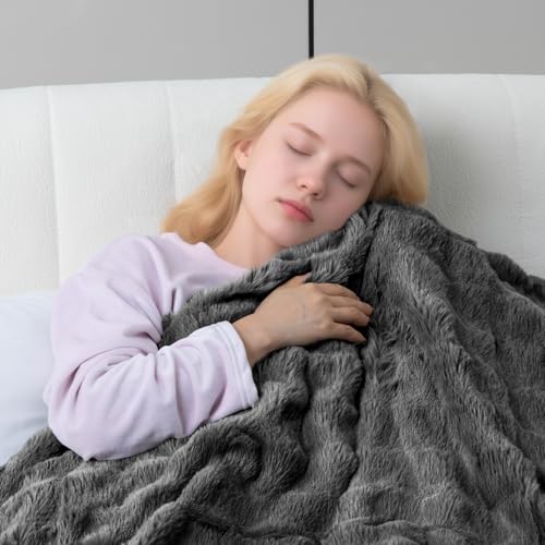 Electric Heated Blanket Queen Size - Soft Cozy Bubble Design, 5 Heat Levels & Auto-Off