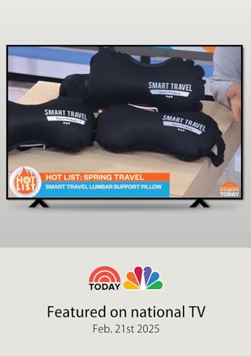 Inflatable Lumbar Support Travel Pillow for Airplane & Office