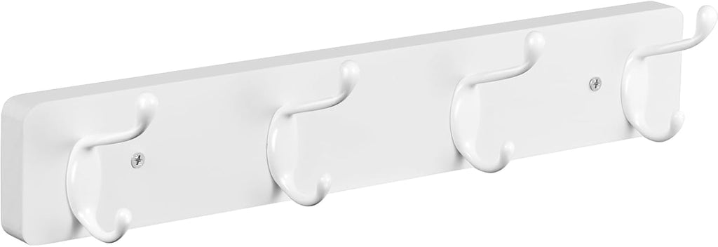 OUTNILI Heavy Duty Coat Rack - Wall Mounted White Coat Hooks for Jackets, Hats, and Towels | Perfect for Entryway and Mudroom