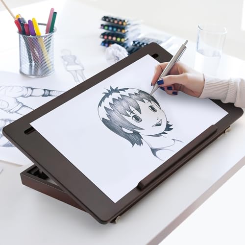 Adjustable Bamboo Drafting Desk & Foldable Drawing Table Easel