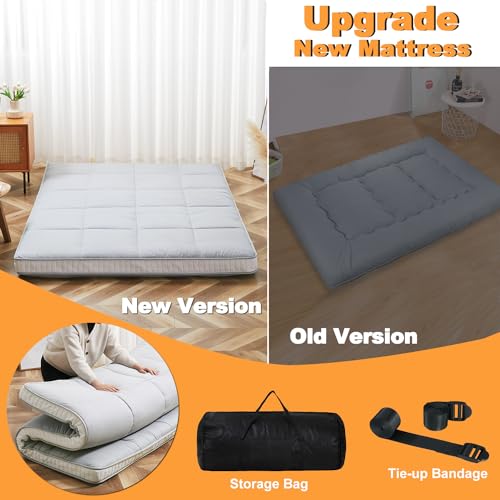 Full Size Foldable Futon Mattress, 5-Inch Thick Memory Foam Floor Bed