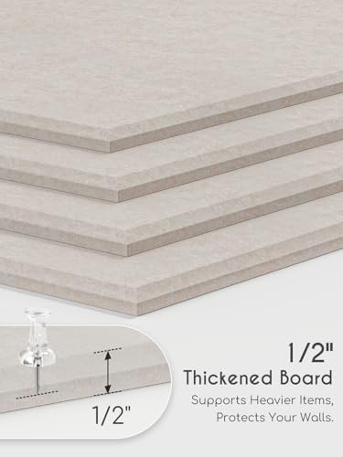 24 Pack Felt Pin Board Tiles, 12x12 Inch Self-Adhesive Bulletin Board Set