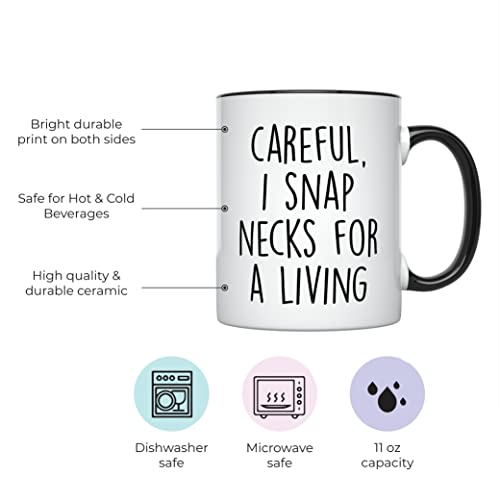 Funny Chiropractor Coffee Mug with Black Handle - Unique Office Decor Gift