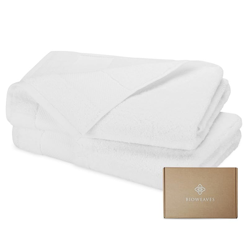 Organic Cotton Bath Sheet Set - 700 GSM Oversized Bath Towels, 2-Pack