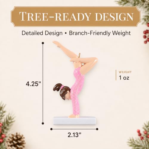 Personalized Gymnastics Ornament – 2026 Handstand Girl Christmas Tree Decor