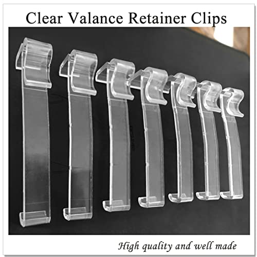 3.25 Inch Clear Valance Clips for Horizontal Blinds - 6 Pack