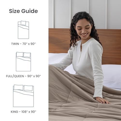 Lightweight Cooling Blanket - Soft Jersey Quilt for Hot Sleepers, 70" x 90"