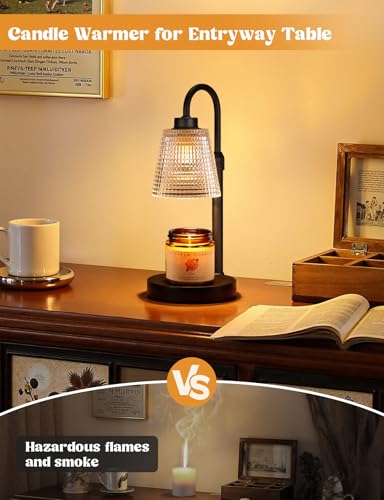 Innqoo Dimmable Candle Warmer Lamp with Timer & Height Adjustable Stand